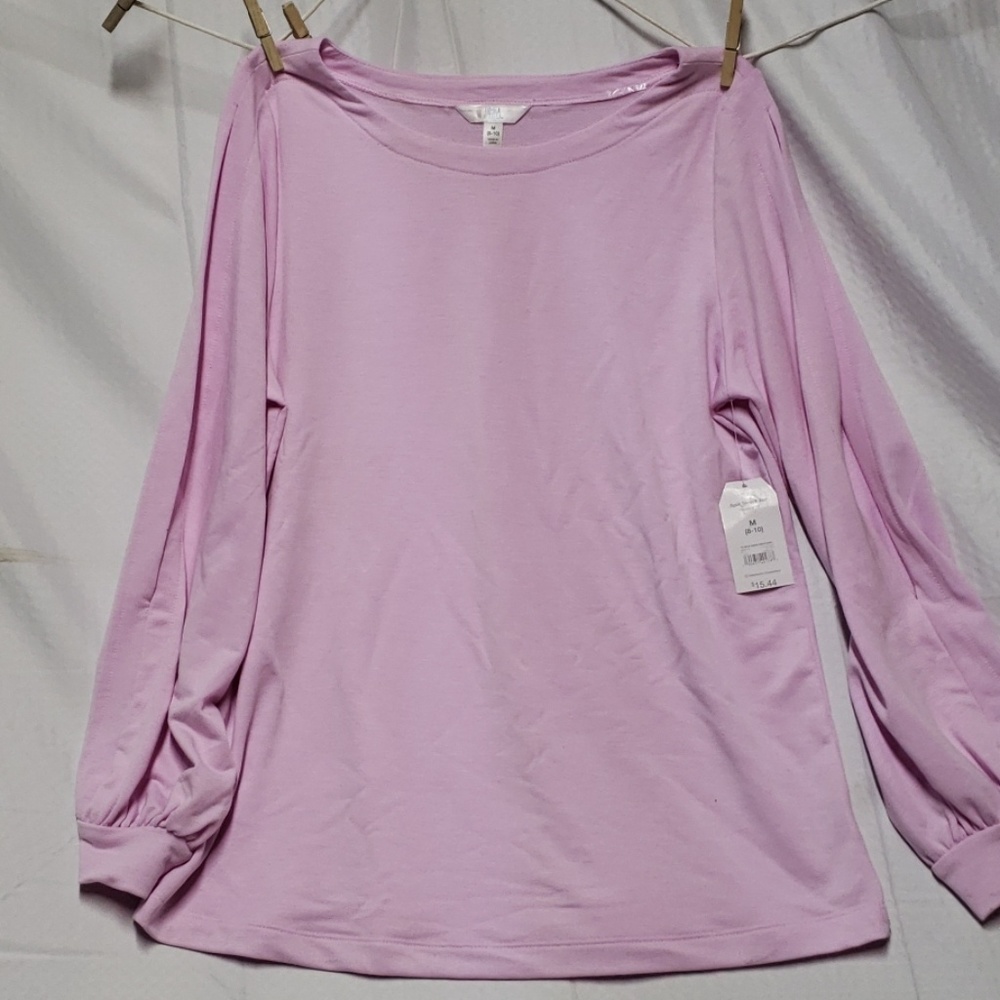 NWT split long sleeve top
